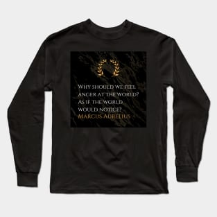 Marcus Aurelius's Reflection: Futility of Anger Towards the World Long Sleeve T-Shirt